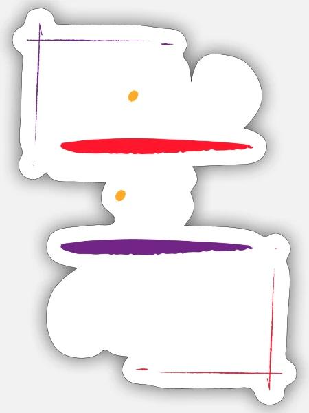 Bold is cute - Sticker Größe S (10 x 10 cm) - Mattweiß