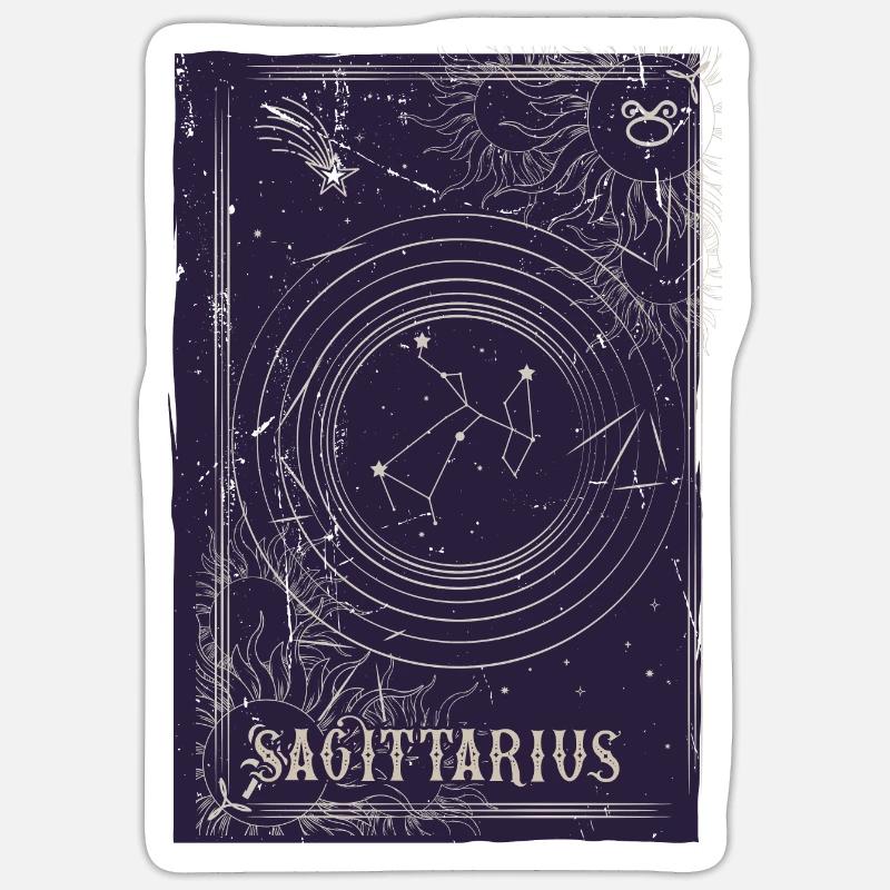 Sagittarius Circular Constellation Sticker size S (10 x 10 cm)