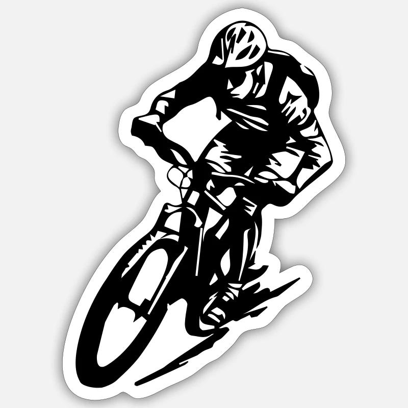 mountain biker Sticker size S (10 x 10 cm)