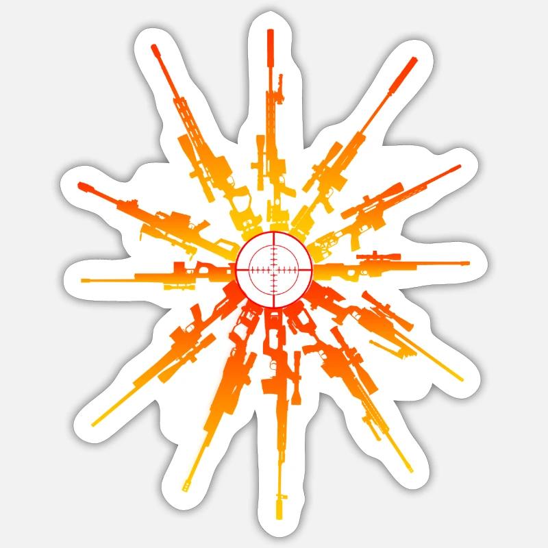 Sun - Sticker size S (10 x 10 cm) - white matte