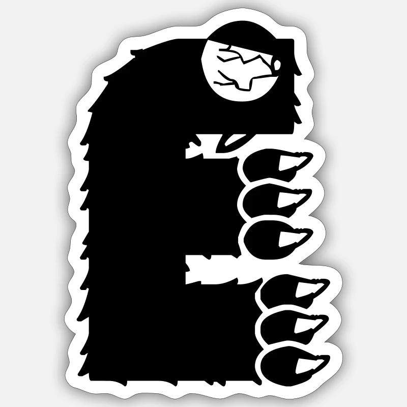 Monster Letter E Sticker size S (10 x 10 cm)