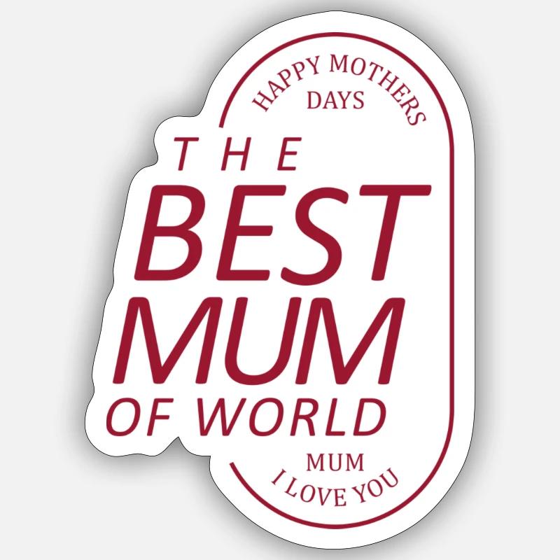 Die beste Mutter der Welt - Sticker Größe S (10 x 10 cm) - Mattweiß