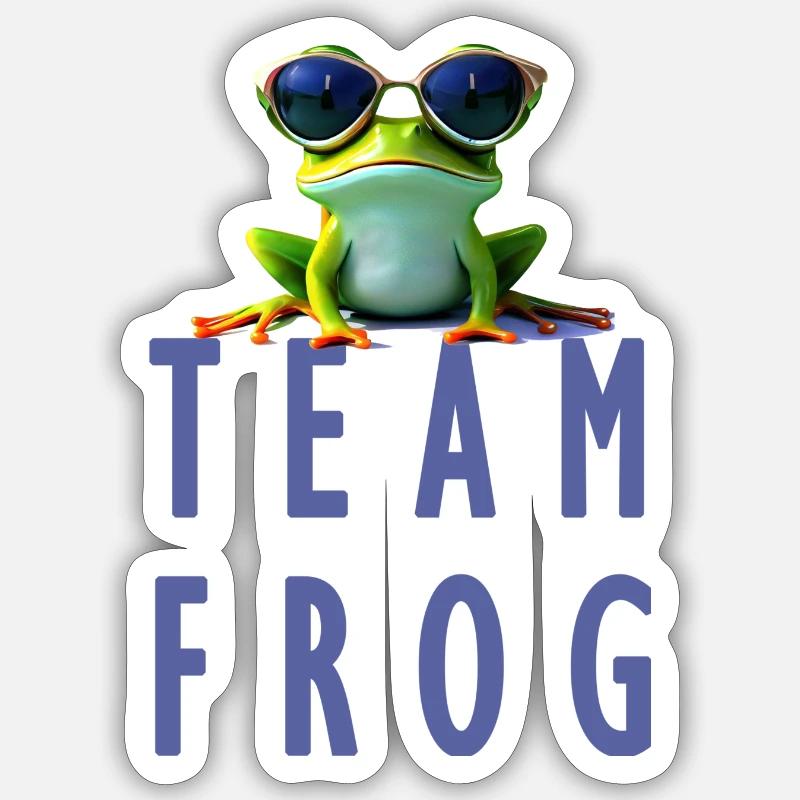 Équipe Frog - Sticker taille S (10 x 10 cm) - blanc mat