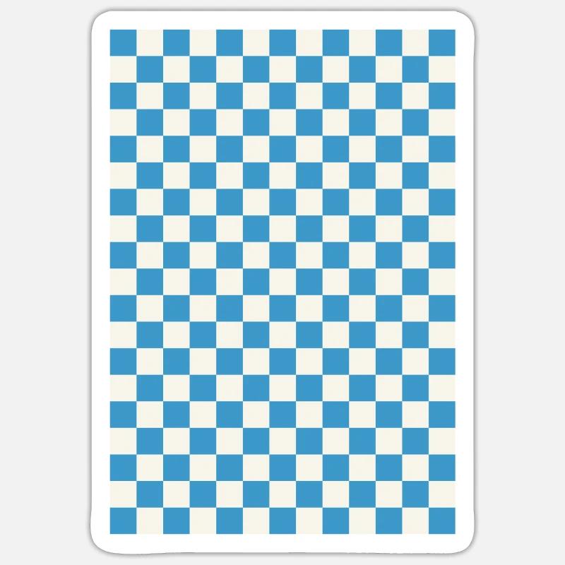 Checkered checkered box checkerboard Sticker size S (10 x 10 cm)