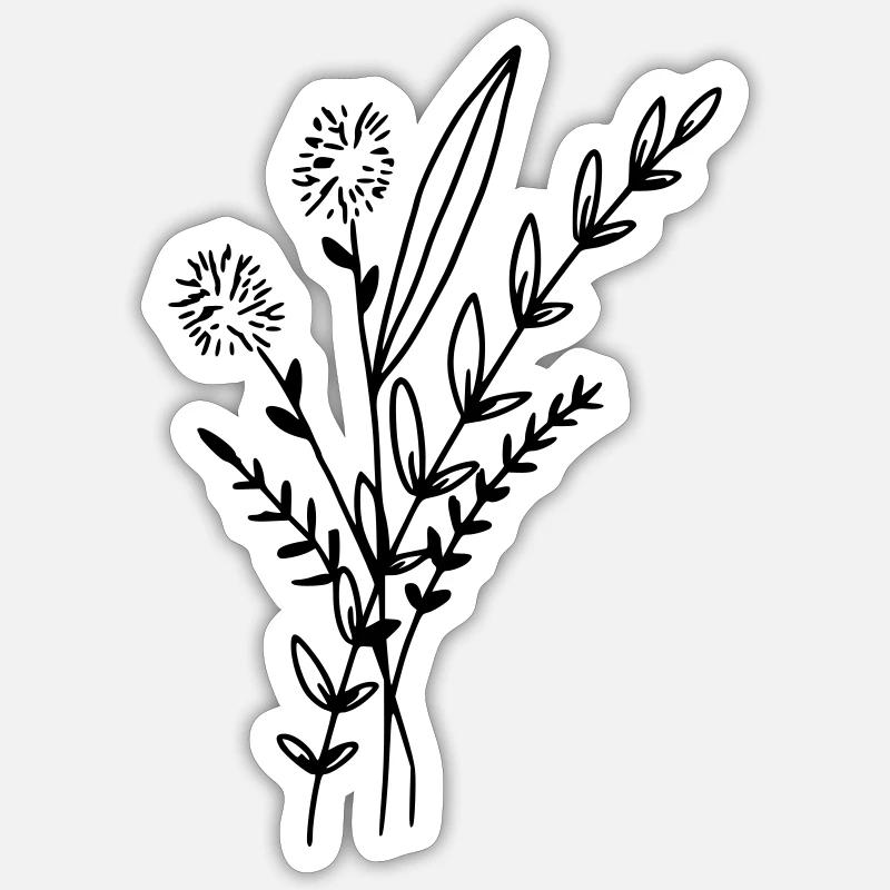Blumenstrauss Sticker Größe S (10 x 10 cm)