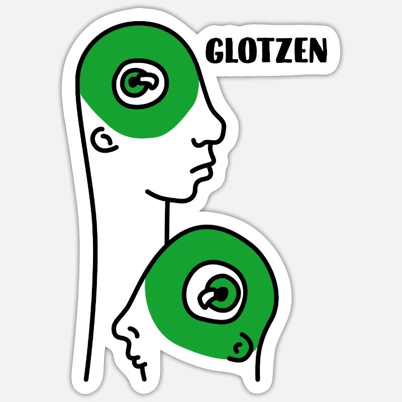 Lunettes - Sticker taille S (10 x 10 cm) - blanc mat
