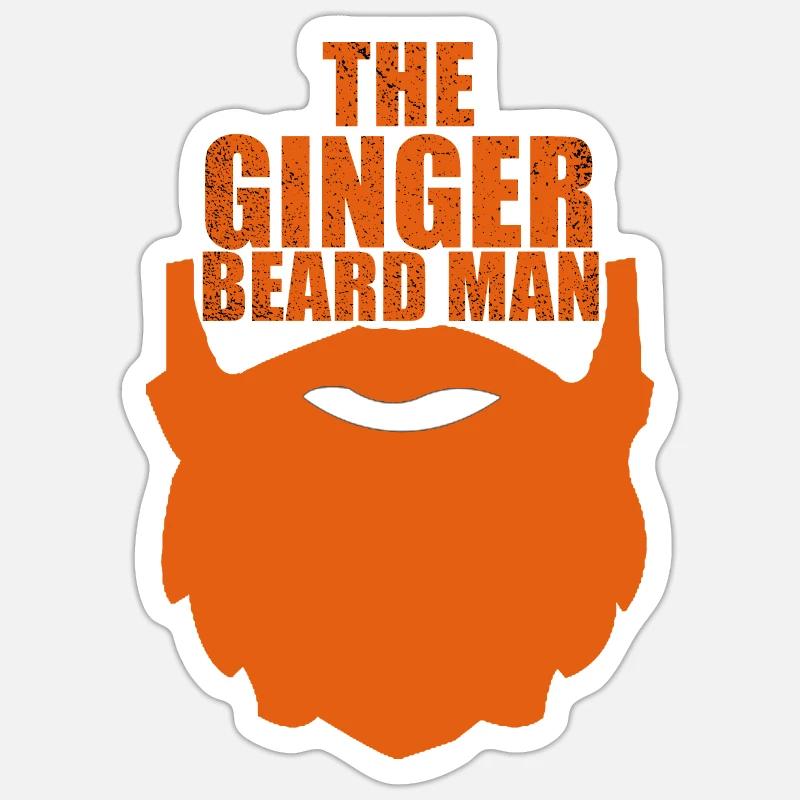 Ginger beard man Sticker size S (10 x 10 cm)
