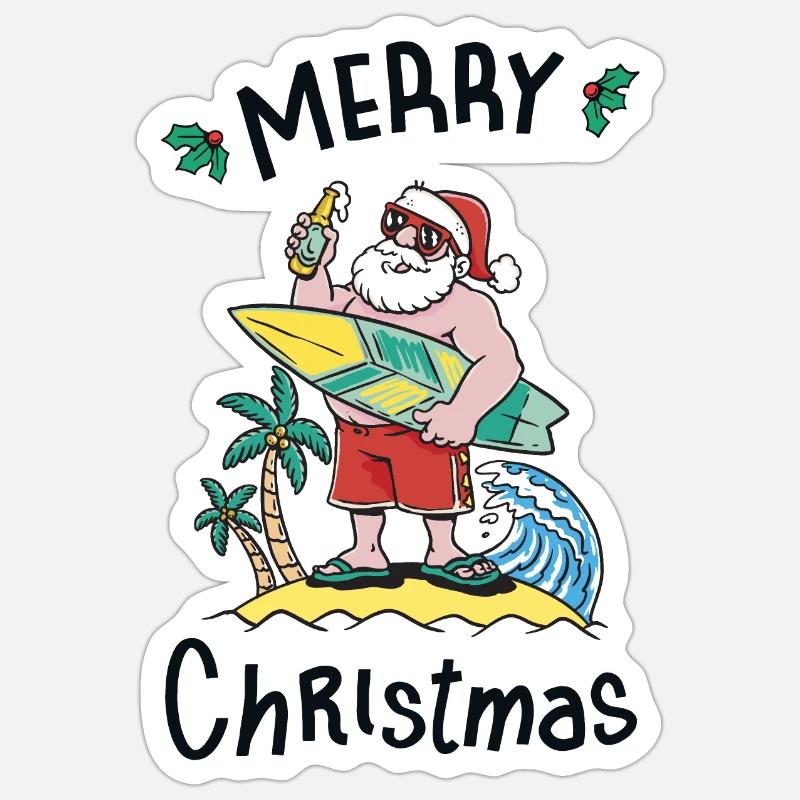 Weihnachten im Juli - Sticker Größe S (10 x 10 cm) - Mattweiß