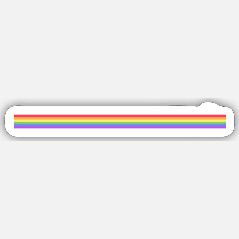 Pride line white - Sticker Größe S (10 x 10 cm) - Mattweiß