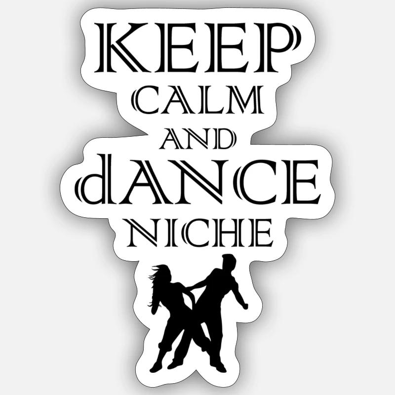 Danse Musique de danse - Sticker taille S (10 x 10 cm) - blanc mat