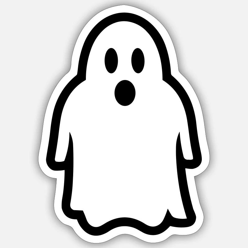 faGhost - Sticker size S (10 x 10 cm) - white matte