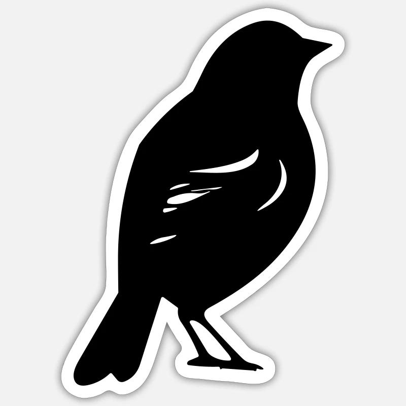 Vogel - Sticker Größe S (10 x 10 cm) - Mattweiß