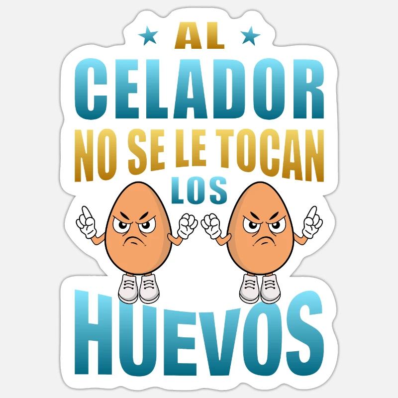 The porter does not touch his eggs Sticker size S (10 x 10 cm)