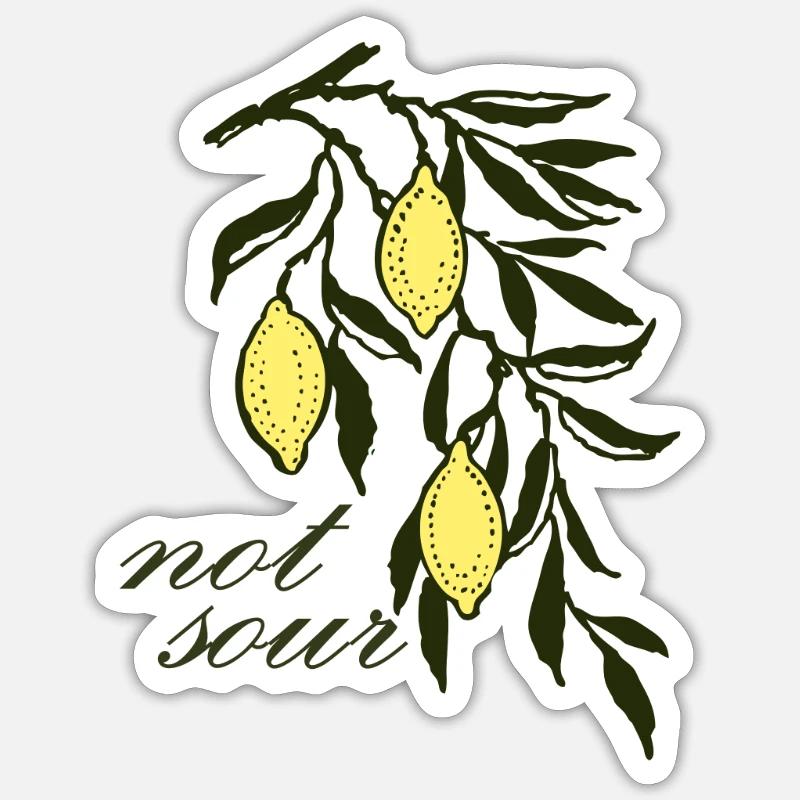 pas aigre - Sticker taille S (10 x 10 cm) - blanc mat