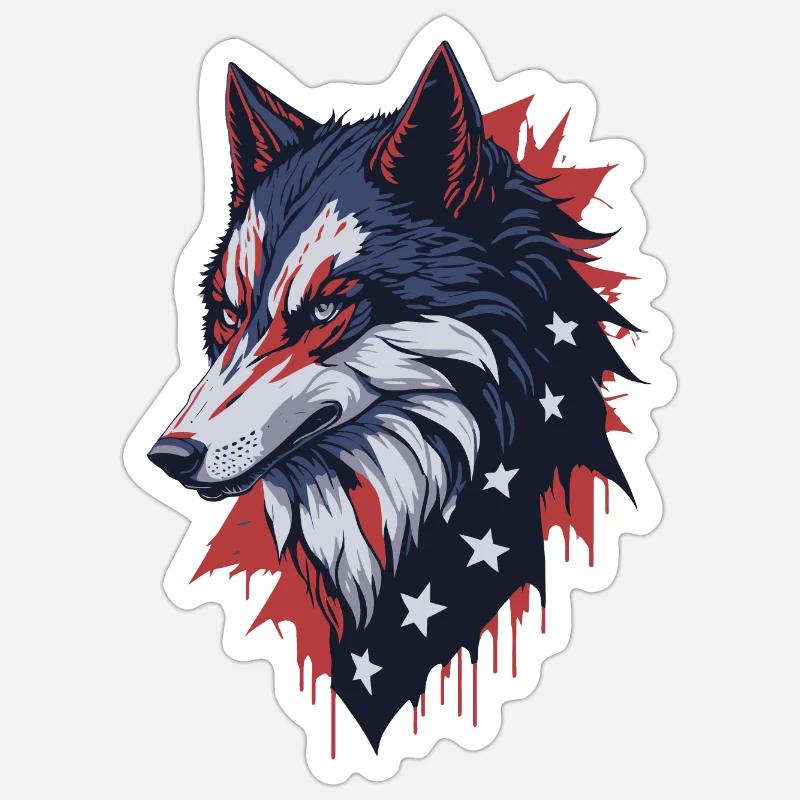 Wolf Sticker Größe S (10 x 10 cm)