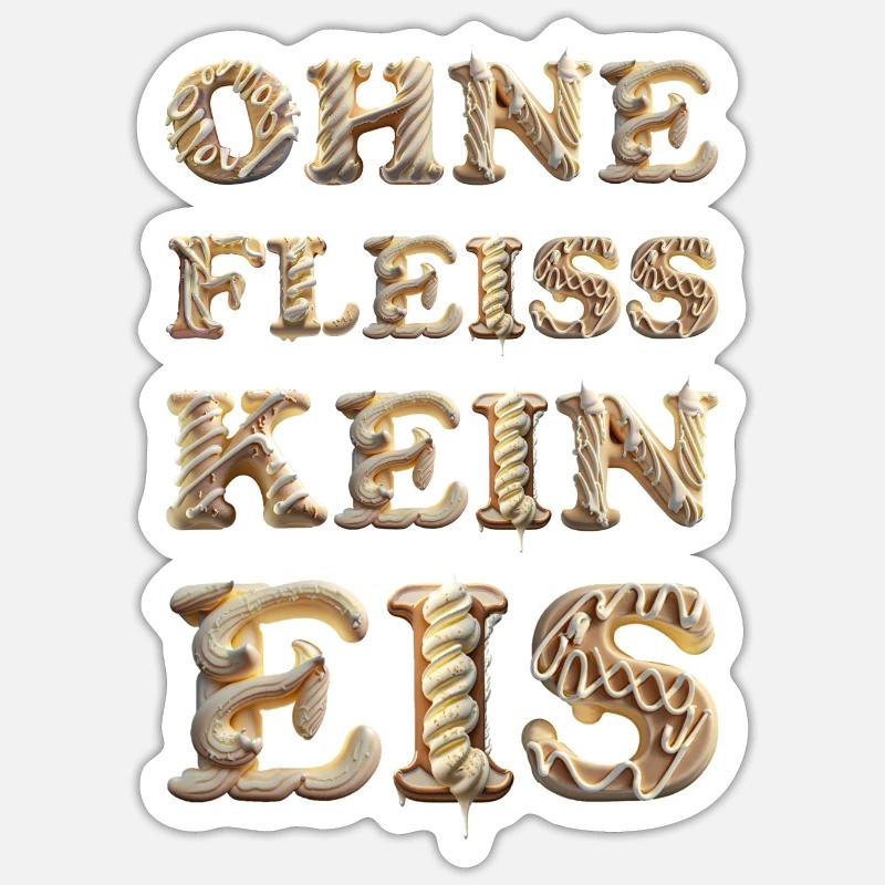 Eis& Eiscreme als Belohnung Sticker Größe S (10 x 10 cm)
