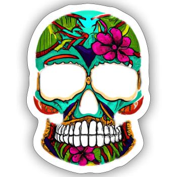 Skill Mexiko - Sticker Größe S (10 x 10 cm) - Mattweiß - Vorne