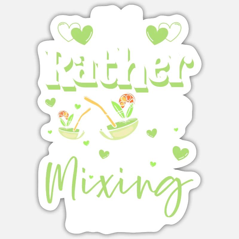Bartender Alcohol Mixer - Sticker size S (10 x 10 cm) - white matte