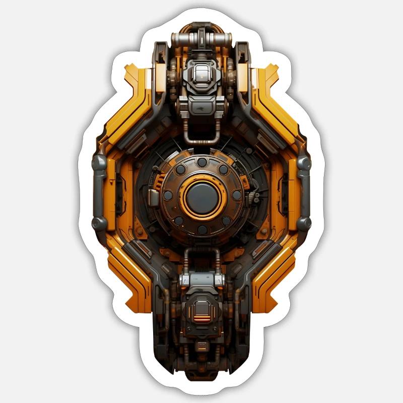 ICH BIN EIN ROBOTER 002 Sticker Größe S (10 x 10 cm)