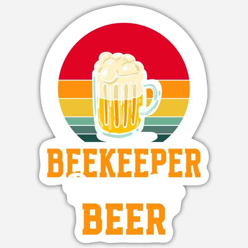 Beekeeper Bees - Sticker size S (10 x 10 cm) - white matte