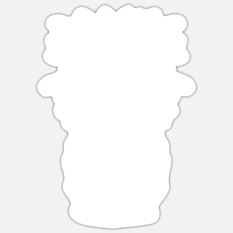 Ananas - Sticker taille S (10 x 10 cm) - blanc mat