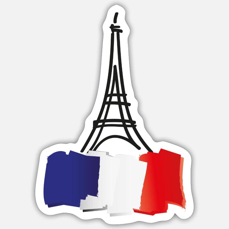 paris eiffelturm Sticker Größe S (10 x 10 cm)