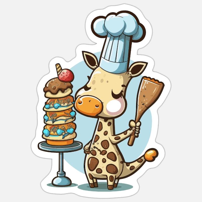 Kochen mit großem Auftrag Sticker Größe S (10 x 10 cm)