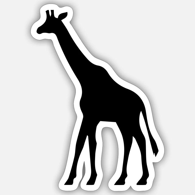 giraffe - Sticker size S (10 x 10 cm) - white matte