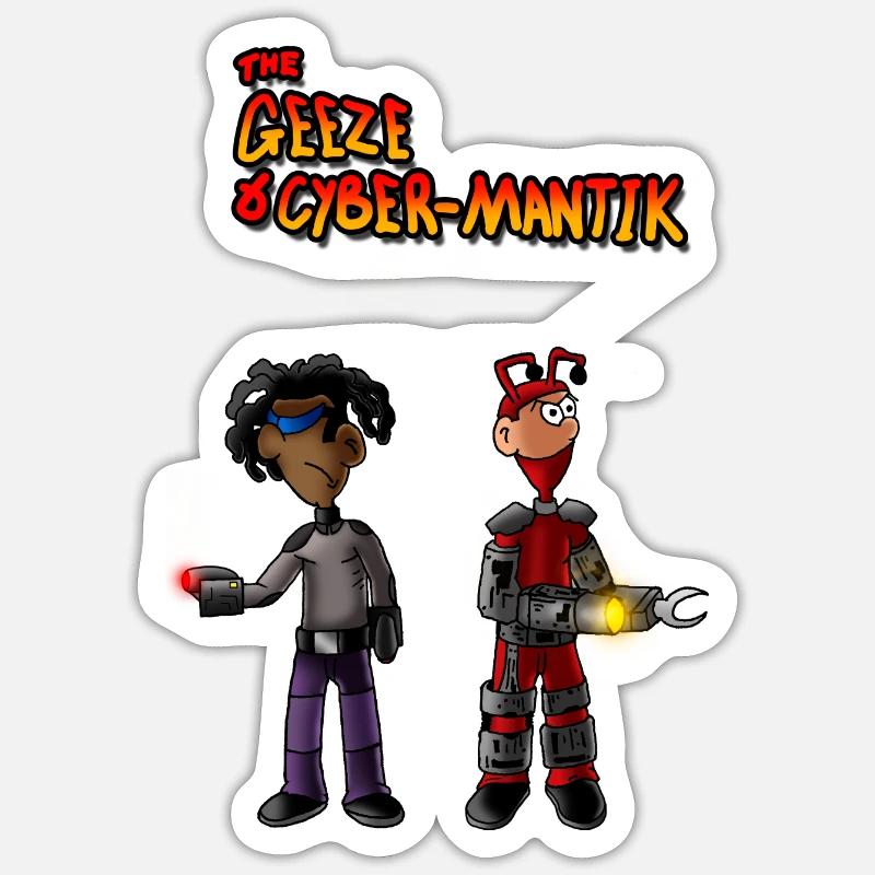 Futuristic Sci-fi Cyborg Warrior Characters Sticker size S (10 x 10 cm)