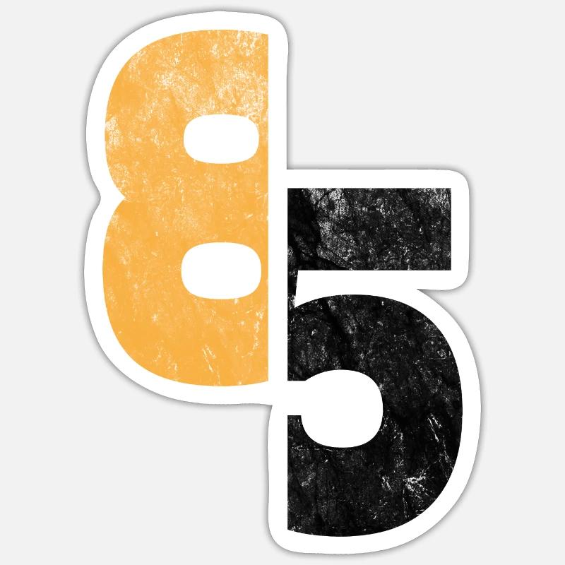 Numéro 85 - Sticker taille S (10 x 10 cm) - blanc mat
