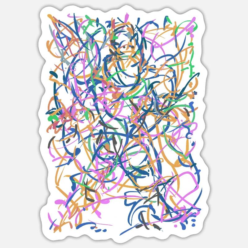 Abstrait - Texture - Sticker taille S (10 x 10 cm) - blanc mat