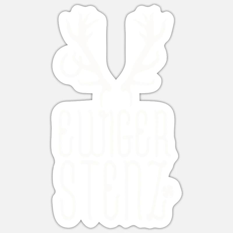 Ewiger Stenz - Sticker Größe S (10 x 10 cm) - Mattweiß