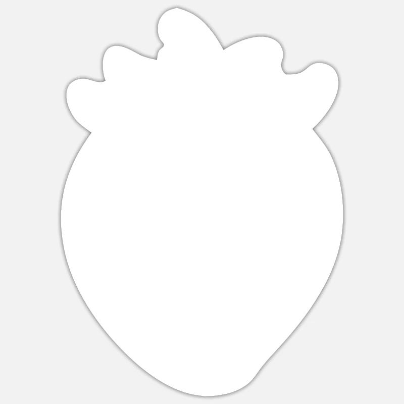 Fraise Fruit Fruit - Sticker taille S (10 x 10 cm) - blanc mat
