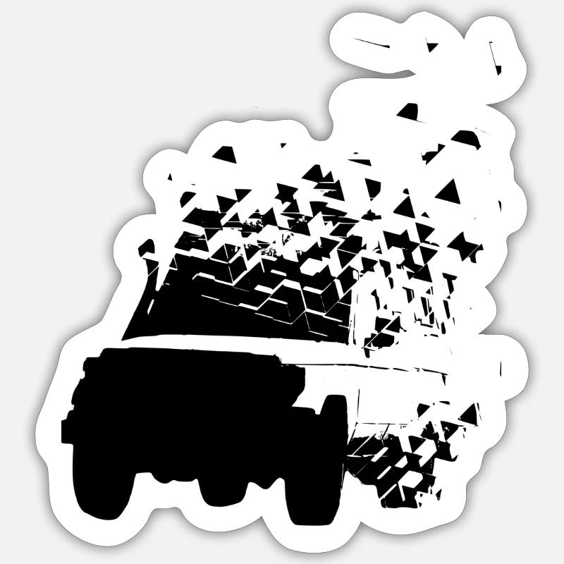 Zerfallend - Sticker Größe S (10 x 10 cm) - Mattweiß