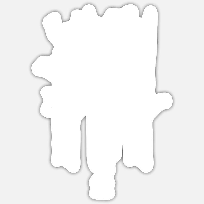 Birches - White - Sticker size S (10 x 10 cm) - white matte
