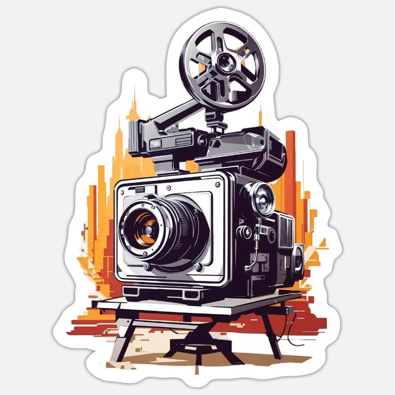 Fotograf - Sticker Größe S (10 x 10 cm) - Mattweiß