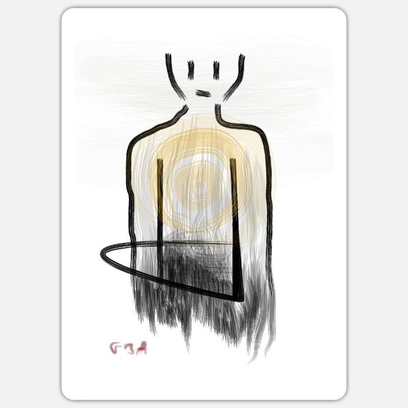 Half not here - Sticker taille S (10 x 10 cm) - blanc mat