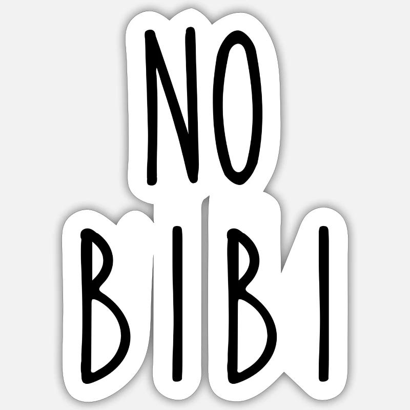 no bibi Sticker taille S (10 x 10 cm)
