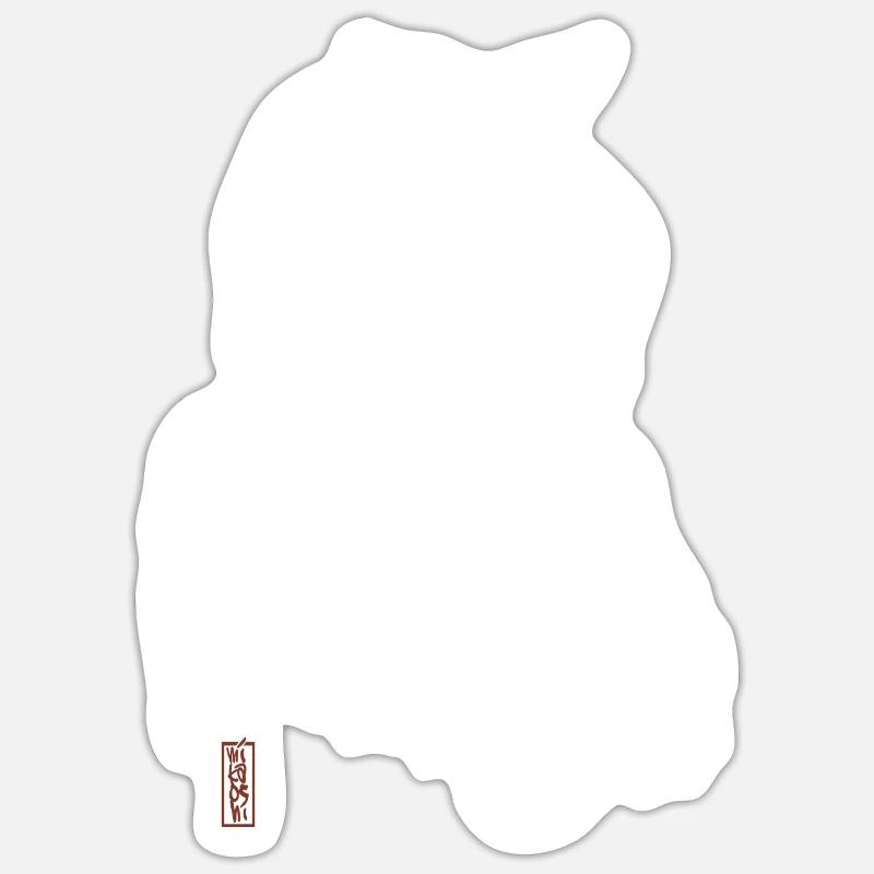 Chat à capuche Sticker taille S (10 x 10 cm)