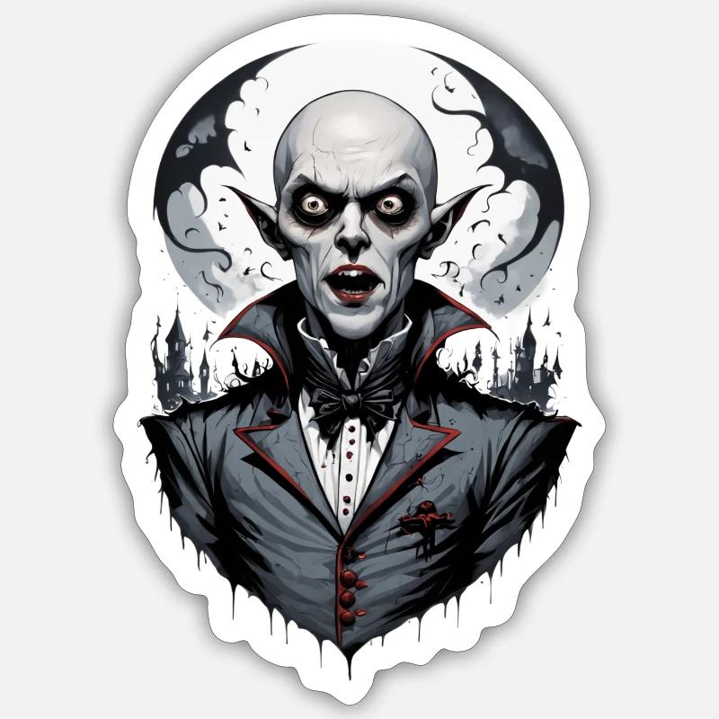 A Smiling Vampire 11 Sticker size S (10 x 10 cm)