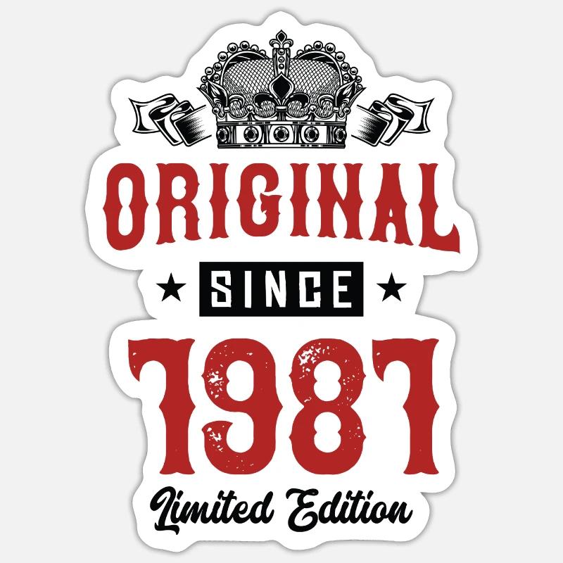 1981 Édition limitée - Sticker taille S (10 x 10 cm) - blanc mat