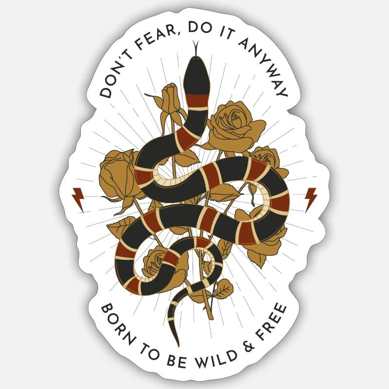 Pas de crainte - Sticker taille S (10 x 10 cm) - blanc mat
