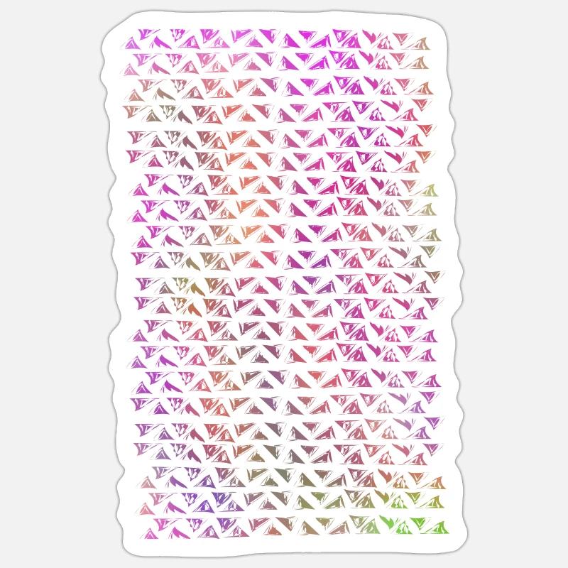 Buntes Muster - Sticker Größe S (10 x 10 cm) - Mattweiß
