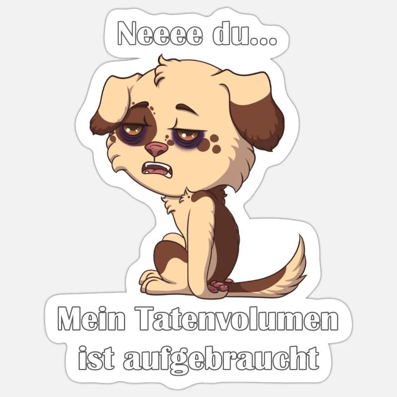 Non, vous... Mon volume d’actes a été épuisé - Sticker taille S (10 x 10 cm) - blanc mat