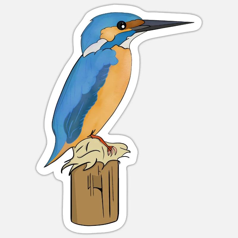 Eisvogel Vogel Sticker Größe S (10 x 10 cm)
