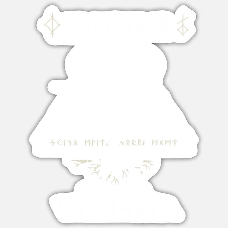 Take me to valhalla - Viking - Sticker Größe S (10 x 10 cm) - Mattweiß