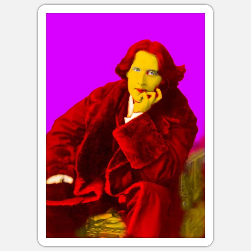 Wilde Pop Art - Sticker size S (10 x 10 cm) - white matte