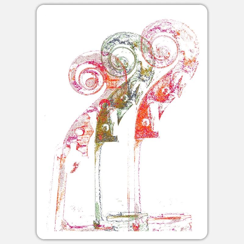 Cello Scroll Sticker size S (10 x 10 cm)