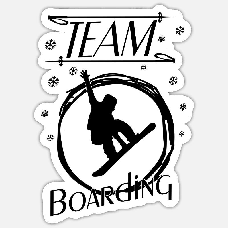 team boarding Sticker Größe S (10 x 10 cm)