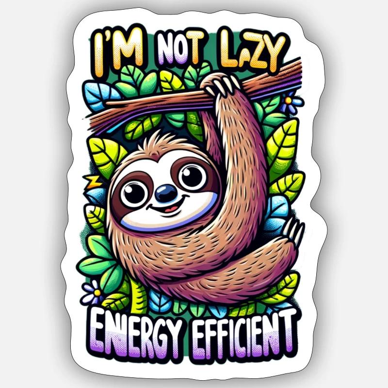 Faultier (Flash) Sticker Größe S (10 x 10 cm)